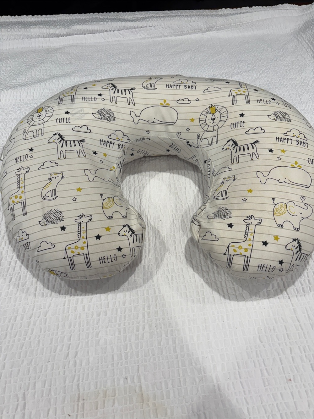 Boppy Neutral Animal Print Nursing Pillow